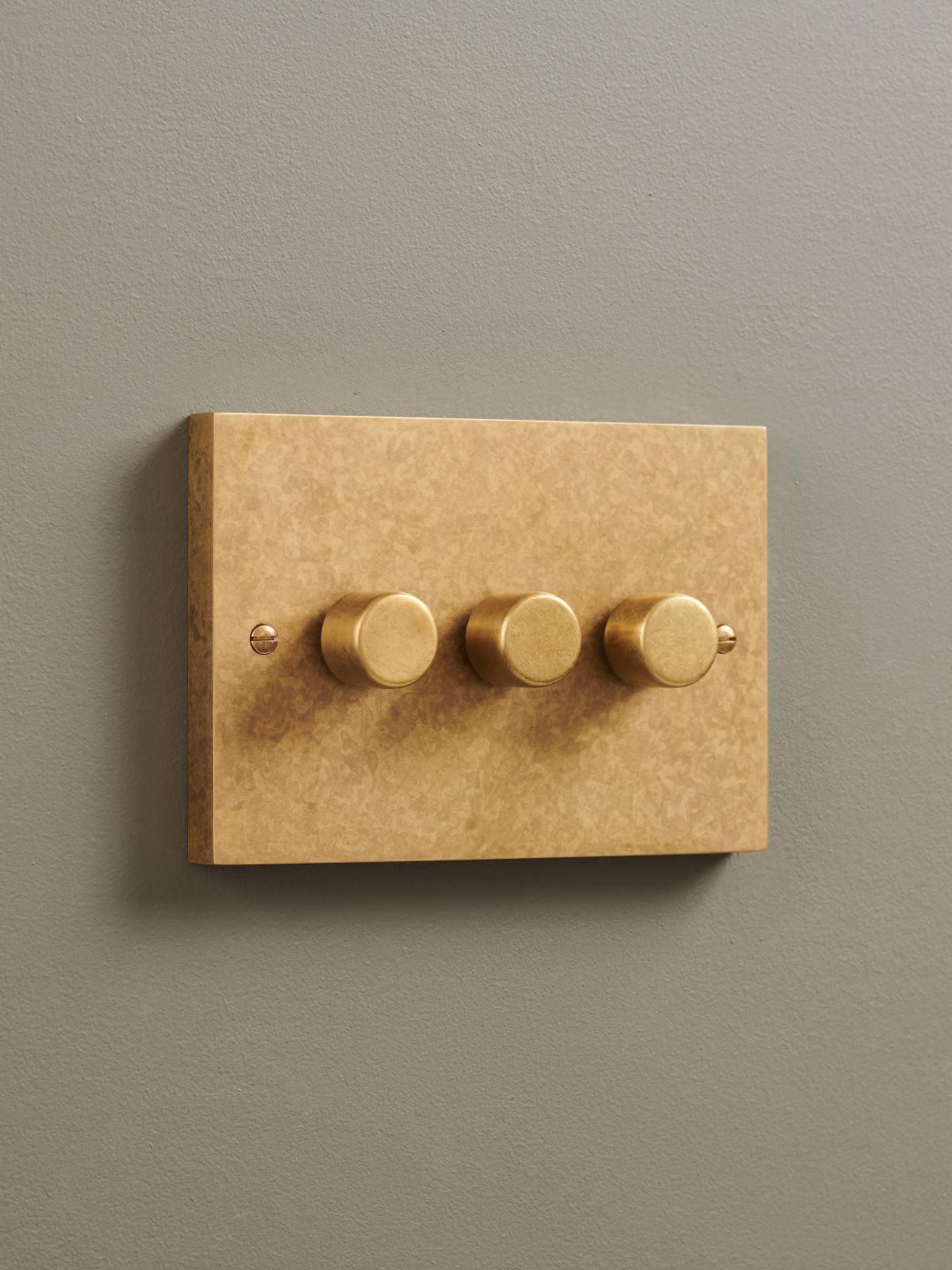 Aged Brass Box Dimmer Switches Devol Kitchens